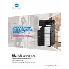 bizhub ONE i-Series 651i 551i 451i Brochure